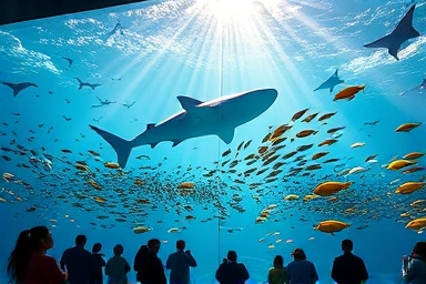 제주 아쿠아플라넷 대형 수조, 다양한 해양 생물