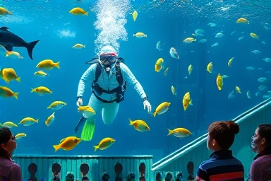 제주 아쿠아플라넷 해녀 공연, 물속 퍼포먼스