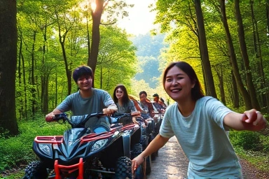 제주도 ATV 체험, 친구들과 함께 라이딩