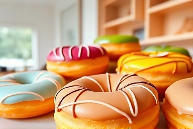 다양한 맛의 제주 노티드 도넛 이미지