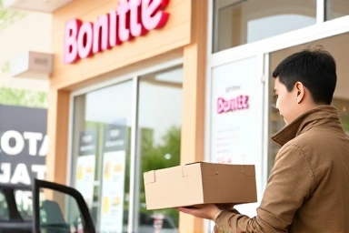 제주 노티드 도넛 드라이브 스루 픽업 장면