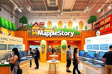 제주 넥슨컴퓨터박물관 메이플스토리 테마 카페 전경