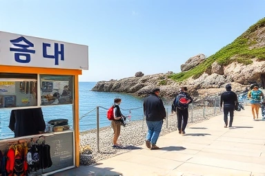 제주 판포 포구 스노클링 장비 대여 및 편의시설