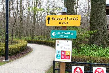 사려니숲길 붉은오름 입구 주차장 안내 표지판