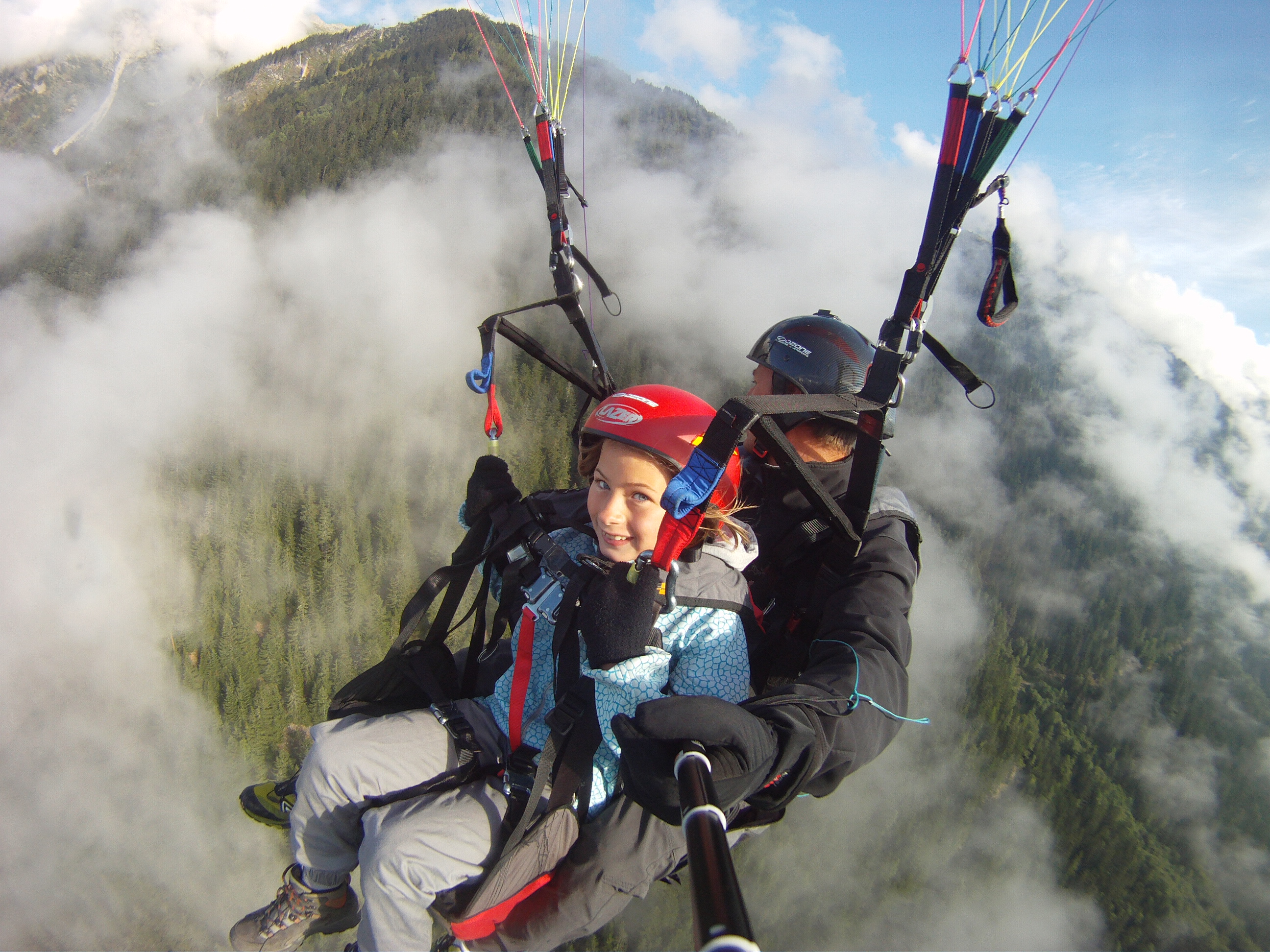 Paragliding tandem flight Planpraz Chamonix for kids, children Kailash Parapente - 1