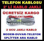 1 5 10 20 30 40 50 METRE HAZIR SOKET TELEFON HAT KÖKEN KABLO 2Lİ