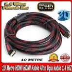 10 Metre Çeli̇k Örgülü 3D Standart Hdmi Kablo