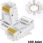 100 Adet Rj45 Jack Network Uç Ethernet Uç Jak