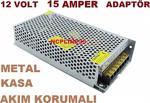 12 Volt 15 Amper Metal Kasa Akim Korumali Adaptör Şarj Çevi̇ri̇ci̇