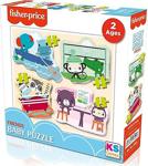 13402 Ks Fisher-Price Baby Puzzle - Friends / 2+3+4+4 Parça Puzzle / +2 Yaş