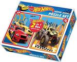 1535 Dıytoy Süper Renkli 2'Li Puzzle Set - Hot Wheels / 54+70 Parça Puzzle