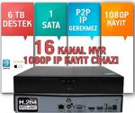 16 Kanal İp Kamera Kayıt Cihazı Nvsip Yazılım Sabit İp Gerekmez