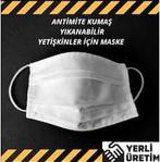 2 Adet Antimite 0 Pamuk Tam Yüz Koruyucu Beyaz Kumaş Maske