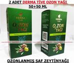 2 Adet Derma Tive Ozonlanmış Saf Zeytinyağı,Ozon Yağı 50+50 Ml