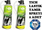 2 Adet Lasti̇k Tami̇r Spreyi̇ 450+450 Ml Büyük Boy Ki̇t Şi̇şi̇ri̇r