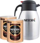 2 Adet Nescafe Gold Eko Paket 900gr Termos Hediyeli