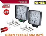 2 Adet Ni̇ken 9 Ledli̇ Off Road Si̇s Lambasi Si̇s Fari 12 Volt 27 Wat