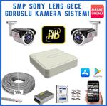 2'Li̇ 5 Mp Sony Lens Gece Görüşlü Ahd Güvenli̇k Kamerasi Si̇stemi̇