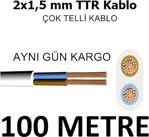 2X1,5 Ttr Çok Telli̇ Kablo 1 Sinif Kablo 100 Metre