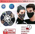 3 ADET - YIKANABİLİR MASKE 0 PAMUK KUMAŞ 3 KATLI