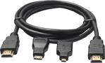 3 In 1 Hdmi Kablosu Micro - Mini Hdmi Çevirici Dönüştürücü Kablo Mikro