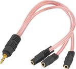 3 Lü Stereo Çoklayıcı 3 x 3.5 mm Aux SES SİSTEMİ KABLOSU