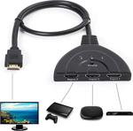 3 Port Kablolu Hdmi Switch Çoklayıcı Çoğaltıcı Splitter