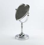 365Gunserisonu Kalp Model Krom Kaplamalı Çift Taraflı Büyüteçli Ayaklı Masa Makyaj Aynası