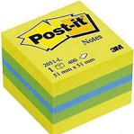 3M Post-It 2051L Yapışkanlı Not Kağıdı 51 Mm X 51 Mm 400 Yaprak Mini Küp Sarı