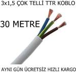 3X1.5 Ttr Kablo ( 30 Metre ) Kali̇teli̇ Ürün