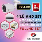 4-Lü 320Gb Hdd Dahi̇l 5 Mp Lensli̇ 1080P Güvenli̇k Kamerasi Set