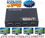 4 Port Hdmi Splitter Çoklayici 4410P Switch Çoğaltici Çoklu Uydu