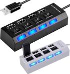 4 Port Usb 2.0 Çoklayıcı Hub Anahtarlı Işıklı On Off Düğmeli