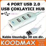 4 PORT USB ÇOĞALTICI ÇOKLAYICI HUB USB 2.0 DİŞİ