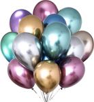 5 Adet 1.Kalite Renkli Parlak Krom Metalik Balon Aynalı Balon