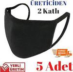 5 ADET KALIN NANO MASKE-Yıkanabilir Etrafı Dikişli