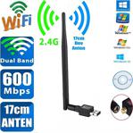 600 Mbps Antenli Wireless Adaptörü Kablosuz Ağ Wifi Adaptör Alıcı