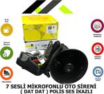 7 Ton Yüksek Sesli̇ Mi̇krofonlu Oto Si̇reni̇ Dat Dat Poli̇s Ti̇pi̇ Ses