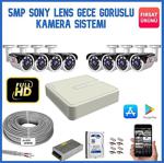 8 'Li 5 Mp Sony Lens Gece Görüşlü Ahd Güvenli̇k Kamerasi Si̇stemi̇