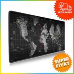 90X40 Büyük Mouse Pad Dünya Haritası Desenli Oyuncu Mousepad