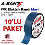 A-BANT Elektrik Bandı Mavi (10 Lu Paket)