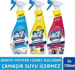 Ace Ultra Köpük Çamaşır Susuz Banyo Mutfak Çok Amaçlı Avantaj Paketi