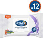 Activex Antibakteriyel Islak Mendil Hassas 50 Adetx12 Paket 600 Yaprak