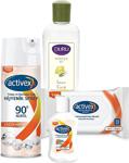 Activex Hijyen Sprey 400ml & Duru Kolonya 400ml & Islak Mendil 56 Yaprak & El Jeli 100ml