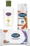 Activex Hijyen Sprey 400ml & Duru Kolonya 400ml & Islak Mendil 56 Yaprak