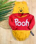 Adabebek Erkek Bebek Winnie The Pooh Kapşonlu Çıtçıtlı Sweatshirt Çıtçıtbody