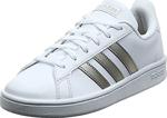 Adidas Kadın Grand Court Base Ayakkabı, Ftwwht/Plamet/Ftwwht, 39 1/3