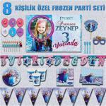 AFİŞLİ FROZEN KARLAR ÜLKESİ ELSA DOĞUM GÜNÜ PARTİ MALZEMELERİ SÜSLERİ SETİ 8 KİŞİLİK