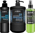 Agiva Shaving Silver Gel 1000Ml+Tiraş Kolonyası+Hair Tonic