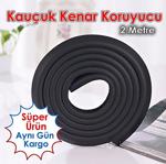 Agubugu Baby Kauçuk Kenar Koruyucu 2 Metre - Siyah